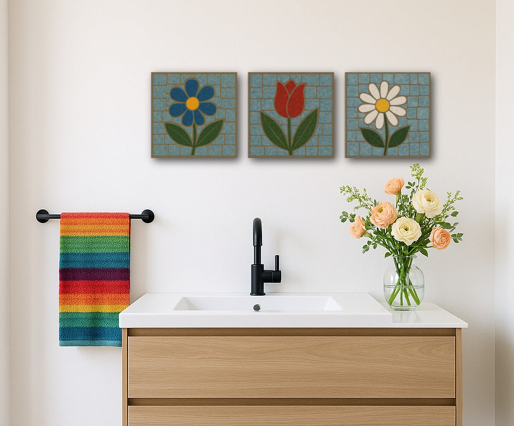 Flower Bathroom Bundle with Hangers
