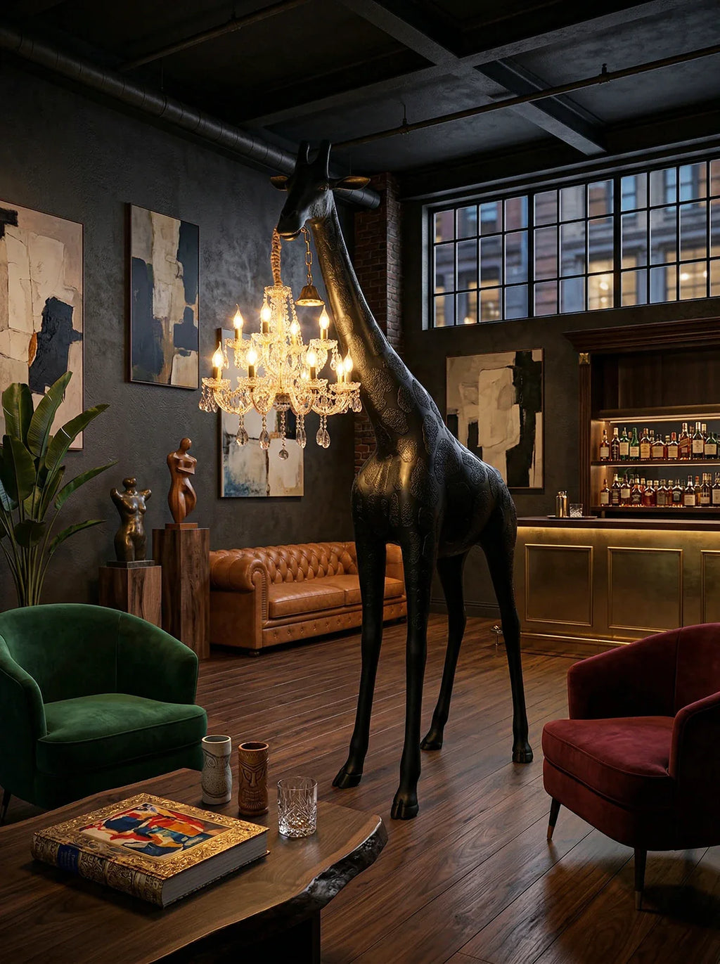 Sculpture Giraffe Floor Lamp