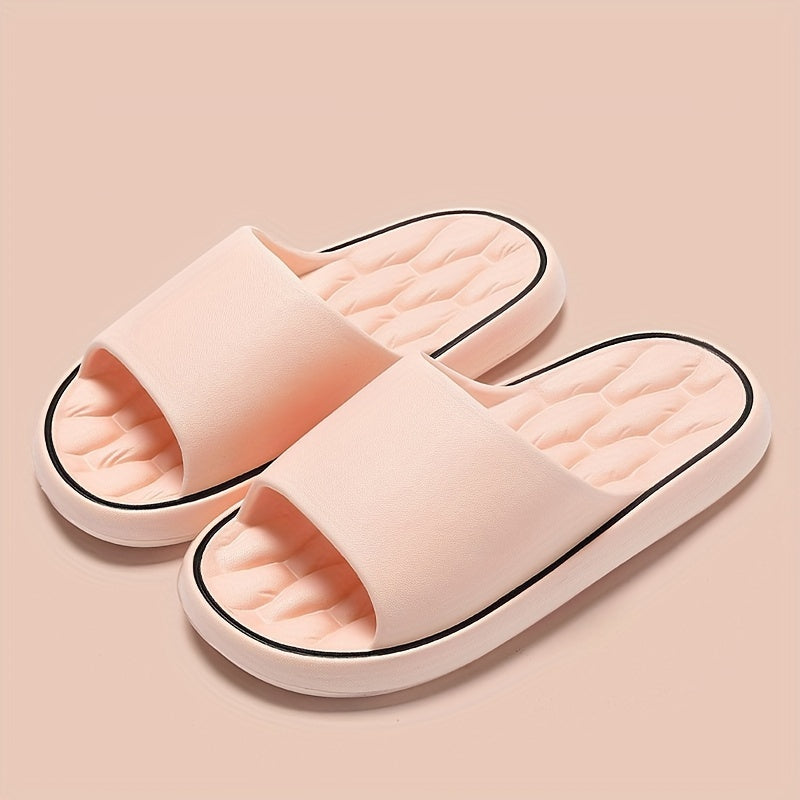 1pc Men'S for home Anti-Slip Slippers Thick Sole Silent Bathroom Shower Soft Elastic Cushioning Slippers Comfortable For Home/Wear Out Non-Stuffy.