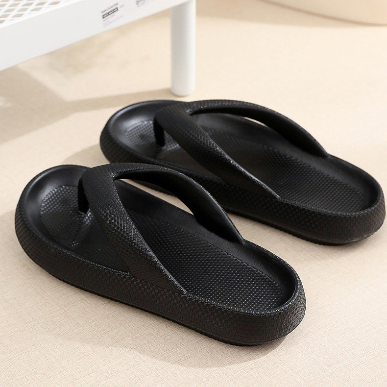 Unisex EVA Clip-Toe Slides | Non-Slip Thick Sole Bathroom Slippers
