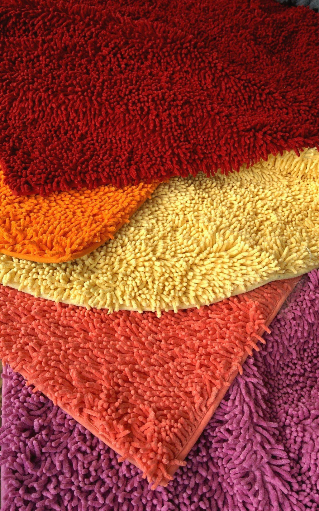 Tache Cotton Chenille Hot Pink Shag Area / Bathroom Rug (MATP)